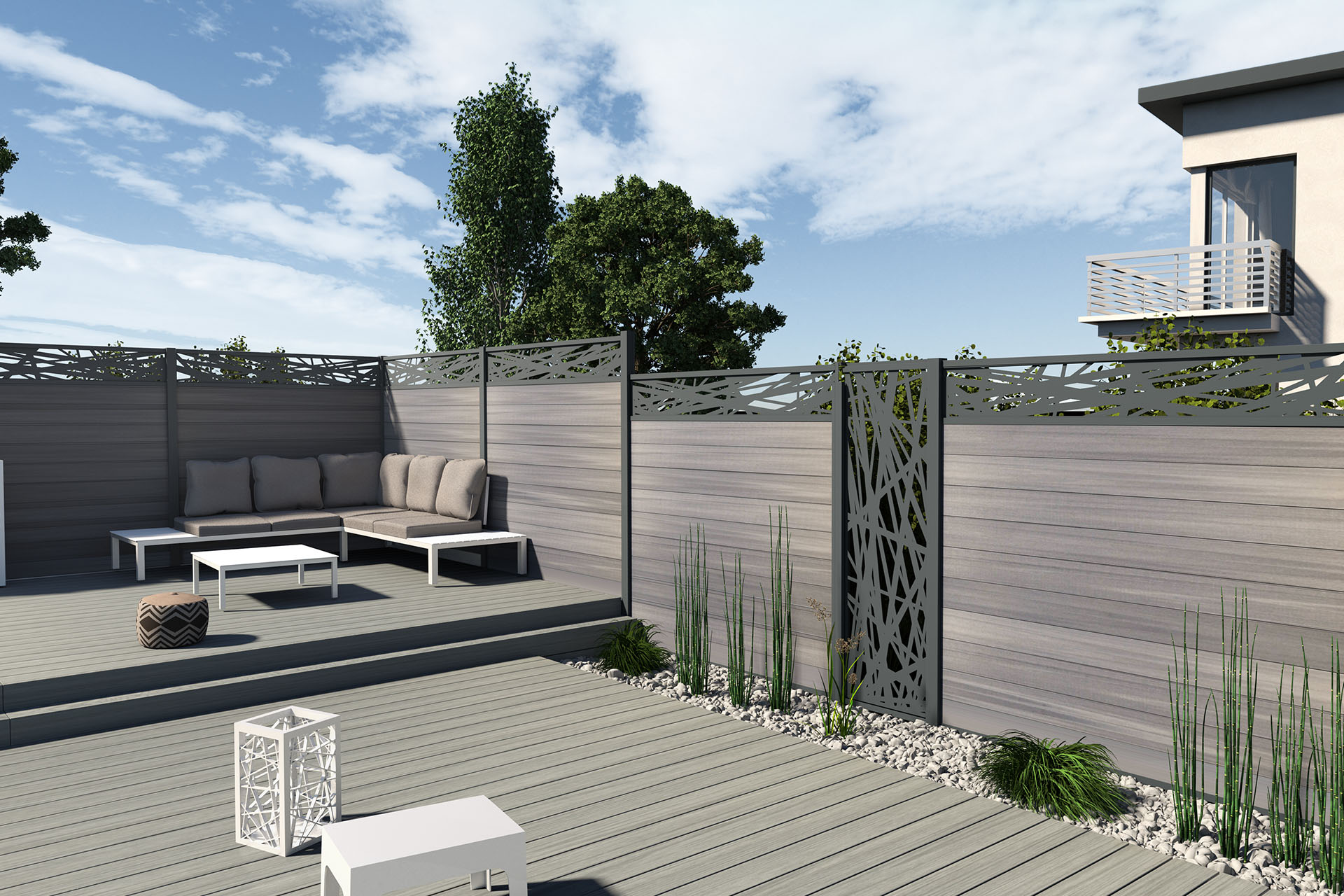Terrasse bois avec eclairage, By SAS GWS