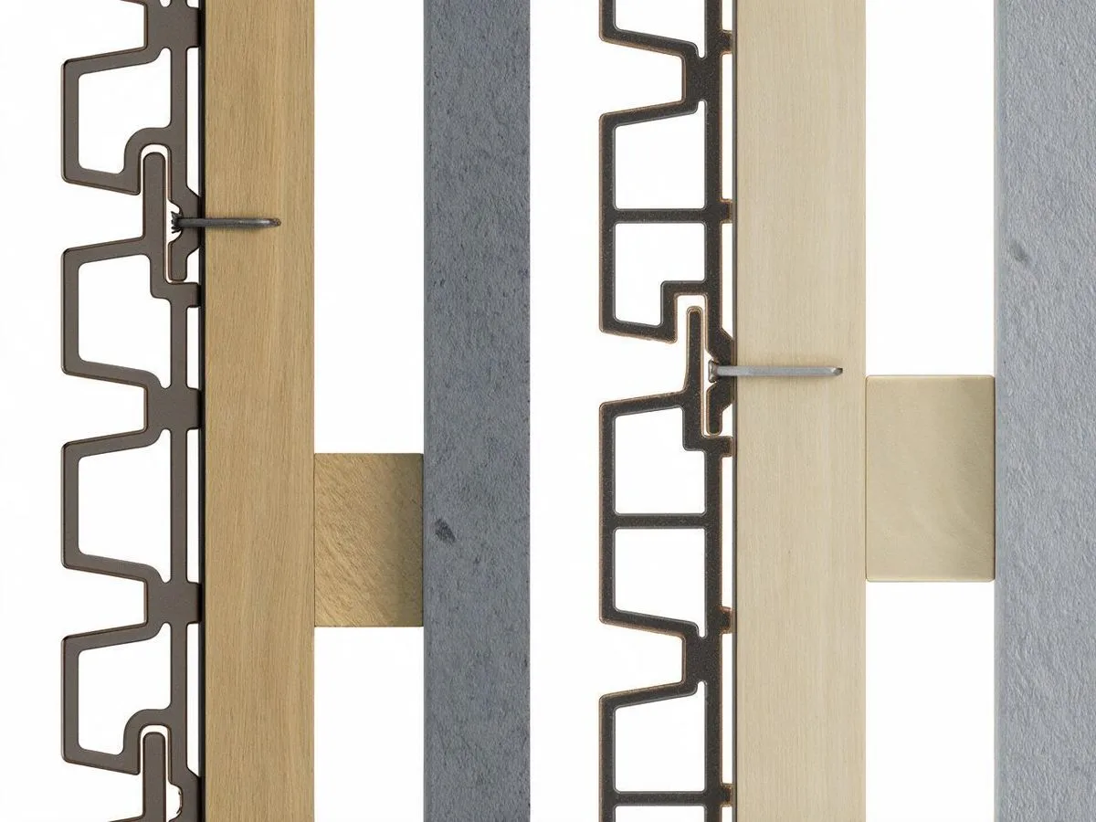 Detalle de colocación vertical de un revestimiento composite WEO®