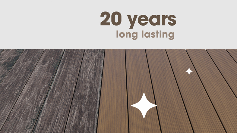 20 years long lasting composite decking