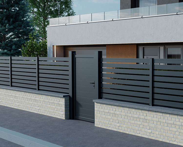 modern aluminium fence