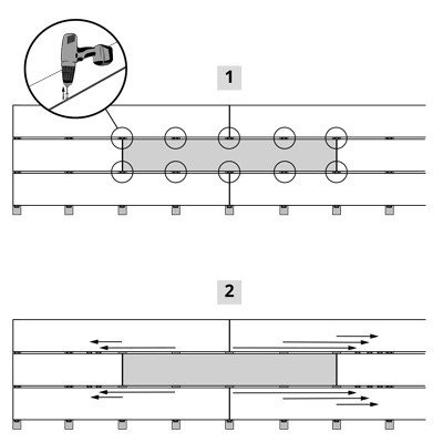 Cobra® HYBRID Terrassenbefestigungsklipp