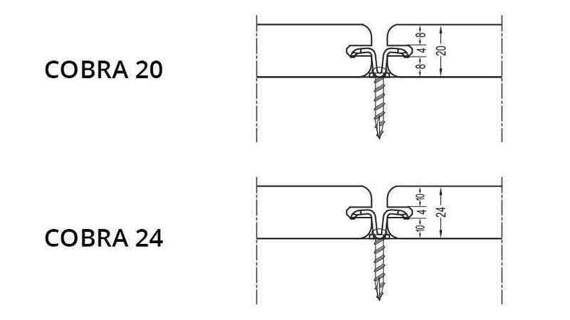 Befestigungsclip Terrasse 20-24 cobrafastener