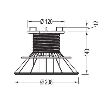 Stelzlager Fliesen (Schema)