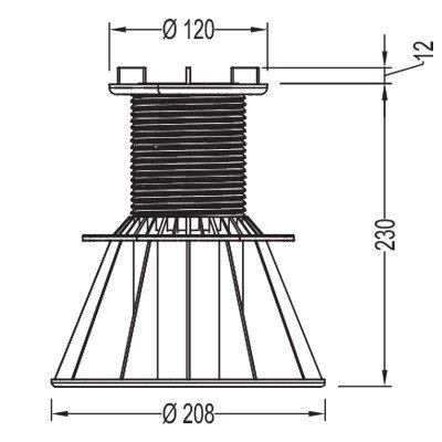 Stelzlager Fliesen (Schema)