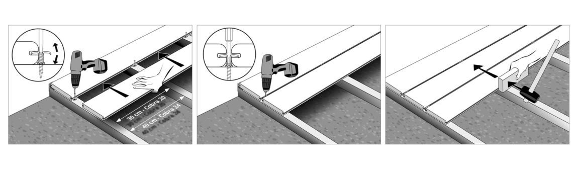 installation du clip invisible pour terrasse bois